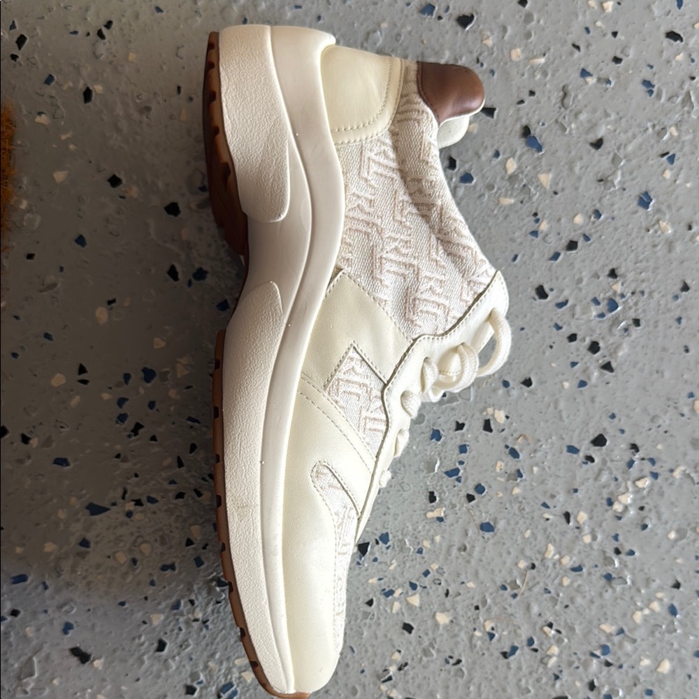 Ralph Lauren Cream Monogram Sneakers